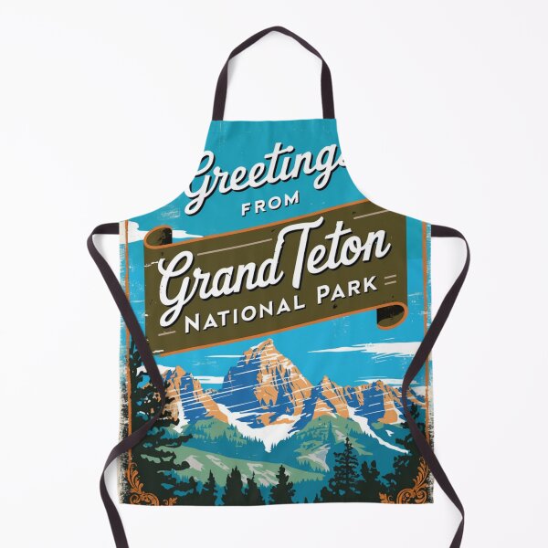 Item preview, Grand Teton National Park Postcard Vintage Retro Travel designed and sold by TravelPostcardGems.