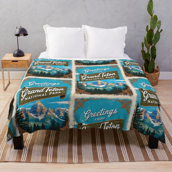 Item preview, Grand Teton National Park Postcard Vintage Retro Travel designed and sold by TravelPostcardGems.