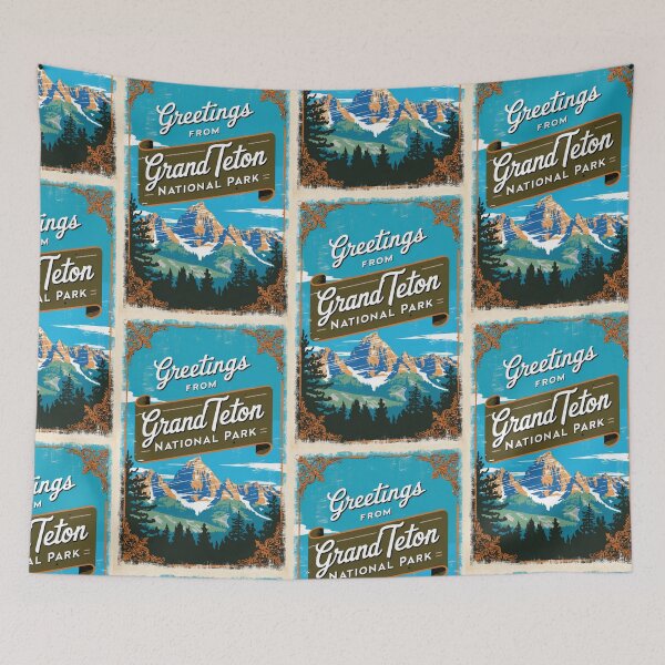 Item preview, Grand Teton National Park Postcard Vintage Retro Travel designed and sold by TravelPostcardGems.