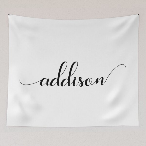 Item preview, Addison - Custom name on delicate black cursive font designed and sold by To the Lua.