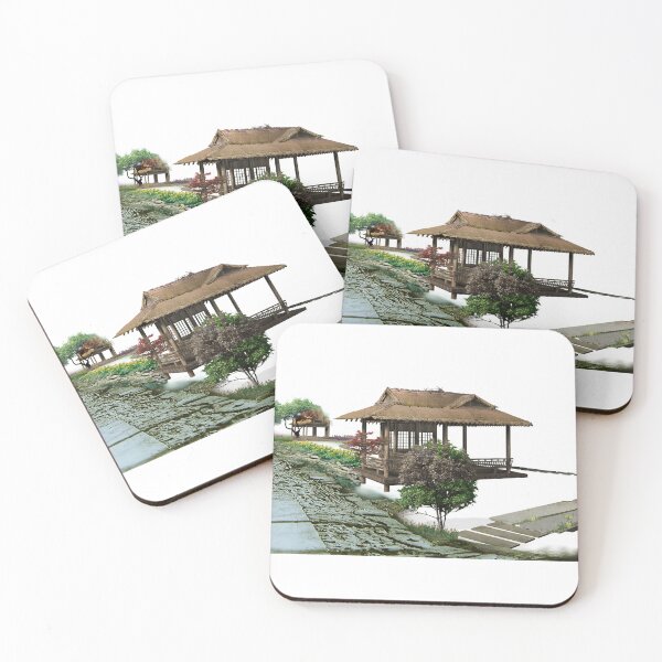 Item preview, A wooden pavilion on the roadside of Shijing is convenient for people to rest. designed and sold by zenger2021.
