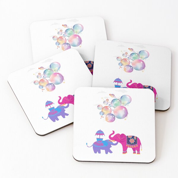 Item preview, Mom amd baby elephants with bubbles designed and sold by AmazingHisLove.