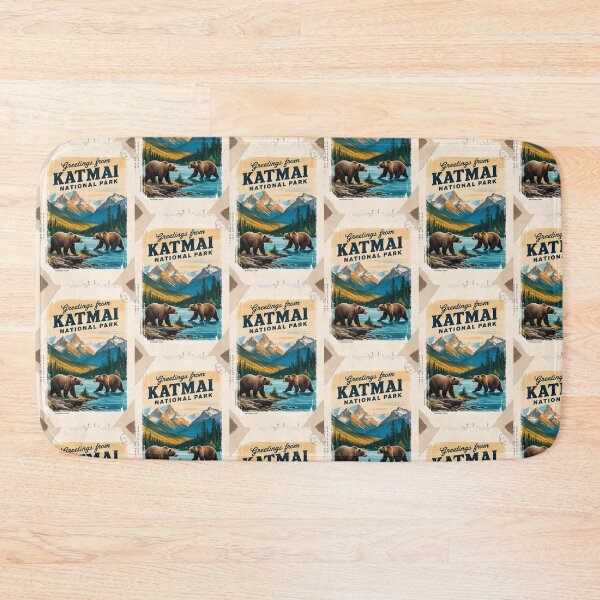 Item preview, Katmai National Park Postcard Vintage Retro Travel designed and sold by TravelPostcardGems.