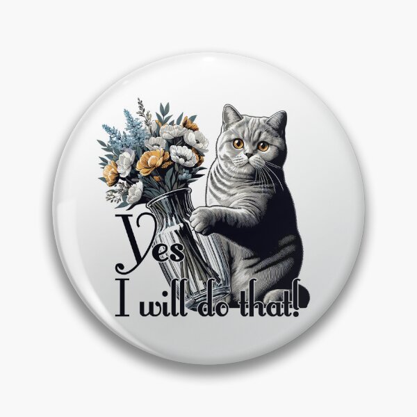 Item preview, BKH British Shorthair Cat Vase tipping over gift designed and sold by Pineapple-Tree.