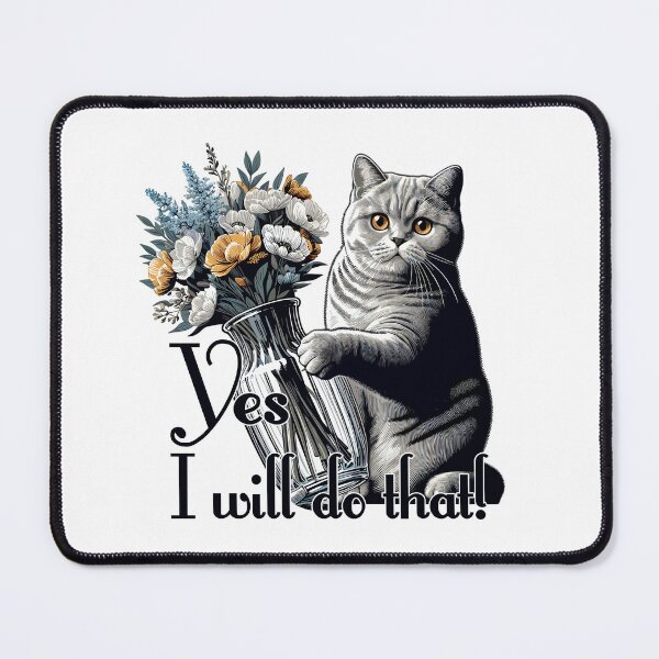 Item preview, BKH British Shorthair Cat Vase tipping over gift designed and sold by Pineapple-Tree.