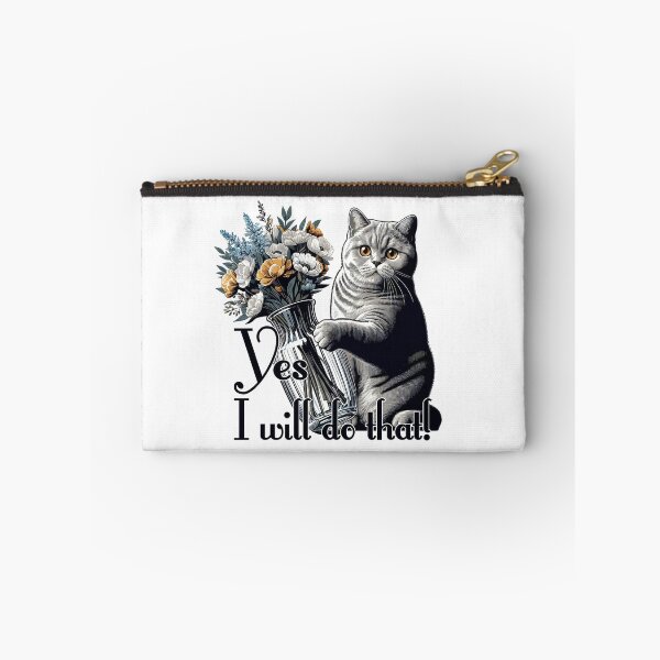 Item preview, BKH British Shorthair Cat Vase tipping over gift designed and sold by Pineapple-Tree.