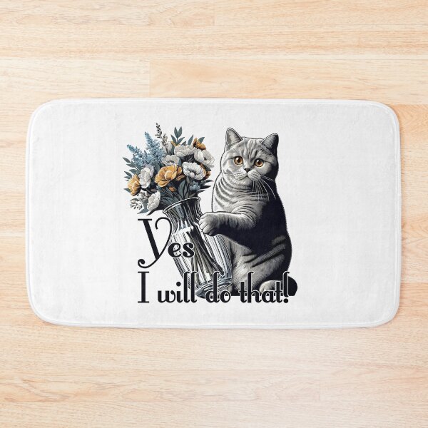 Item preview, BKH British Shorthair Cat Vase tipping over gift designed and sold by Pineapple-Tree.