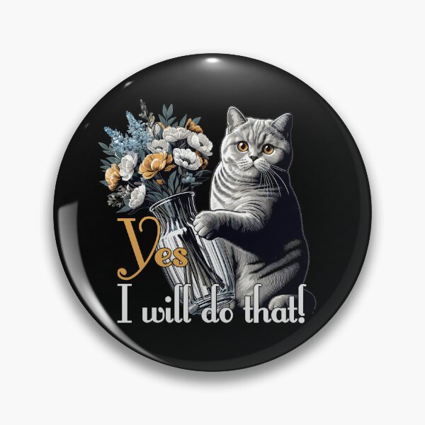 Item preview, BKH British Shorthair Cat Vase tipping over gift designed and sold by Pineapple-Tree.