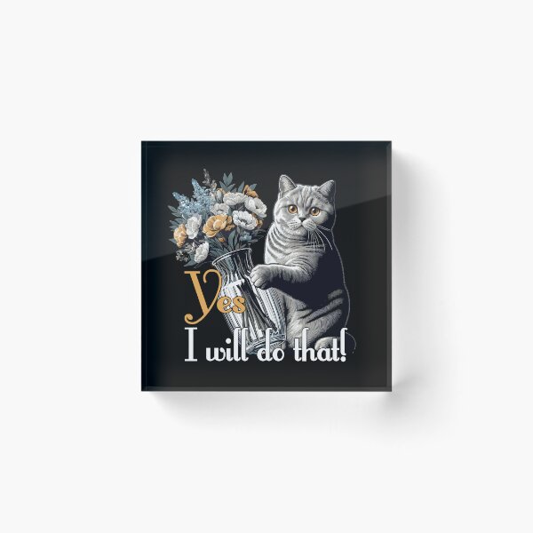 Item preview, BKH British Shorthair Cat Vase tipping over gift designed and sold by Pineapple-Tree.