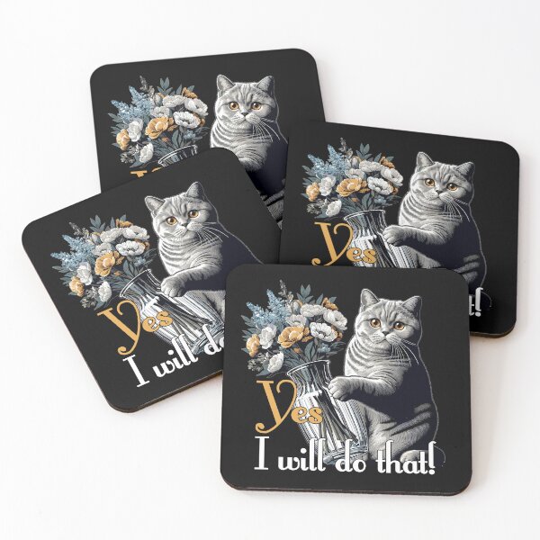 Item preview, BKH British Shorthair Cat Vase tipping over gift designed and sold by Pineapple-Tree.