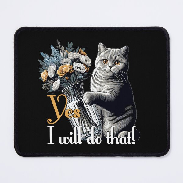 Item preview, BKH British Shorthair Cat Vase tipping over gift designed and sold by Pineapple-Tree.