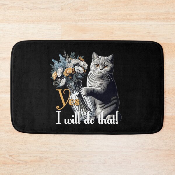 Item preview, BKH British Shorthair Cat Vase tipping over gift designed and sold by Pineapple-Tree.