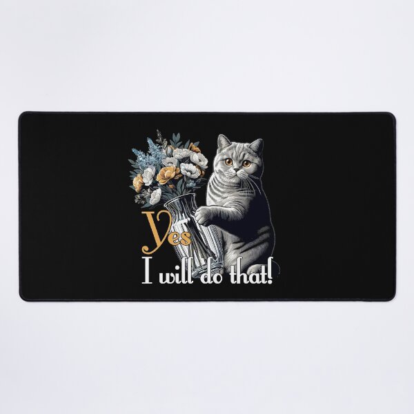 Item preview, BKH British Shorthair Cat Vase tipping over gift designed and sold by Pineapple-Tree.