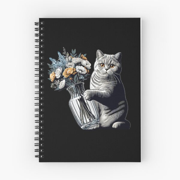 Item preview, BKH British Shorthair Cat Vase tipping over gift designed and sold by Pineapple-Tree.