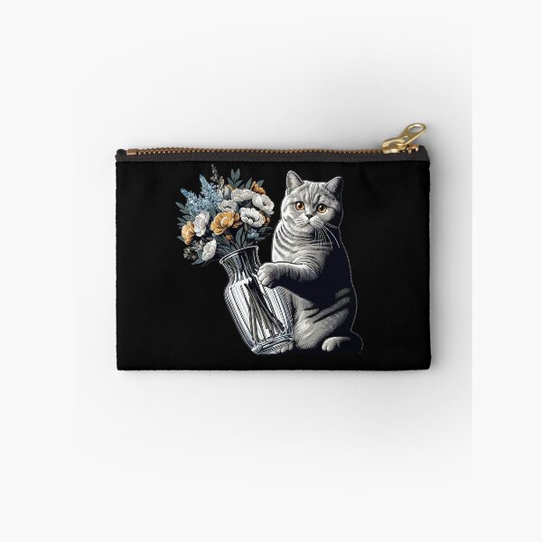 Item preview, BKH British Shorthair Cat Vase tipping over gift designed and sold by Pineapple-Tree.