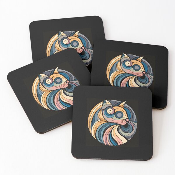 Item preview, Geometric Cat: Modern Abstract Feline Art designed and sold by Andy-Many-Ideas.