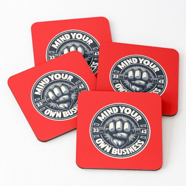 Item preview, Assertive 'Mind Your Own Business' Vector Graphic with Stop Gesture designed and sold by Andy-Many-Ideas.