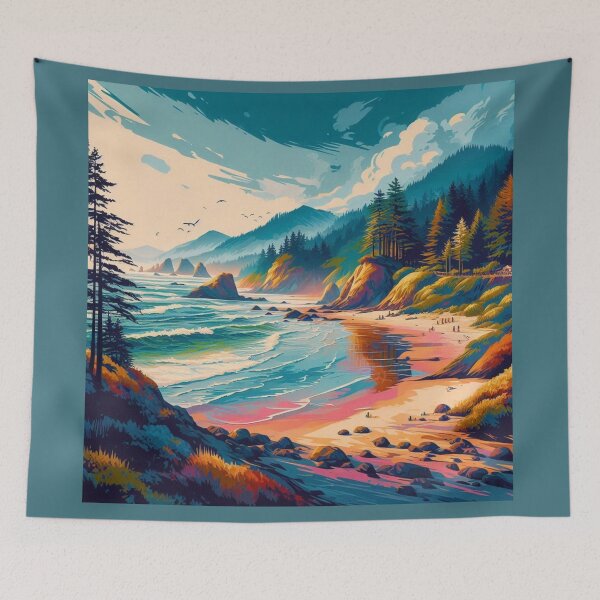 Item preview, Pacific Coast Beach Scene designed and sold by SeaStarAlex.