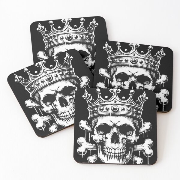 Item preview, Dark Art Skull Crown Skull King Throne Prince Vintage Grunge Tattoo designed and sold by MORSPECTIVE.