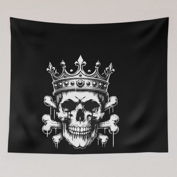 Item preview, Dark Art Skull Crown Skull King Throne Prince Vintage Grunge Tattoo designed and sold by MORSPECTIVE.