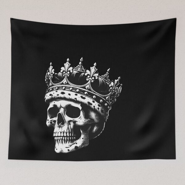 Item preview, Dark Art Skull Crown Skull King Throne Prince Vintage Grunge Tattoo designed and sold by MORSPECTIVE.