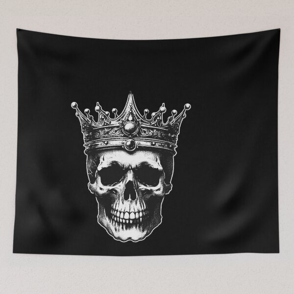 Item preview, Dark Art Skull Crown Skull King Throne Prince Vintage Grunge Tattoo designed and sold by MORSPECTIVE.