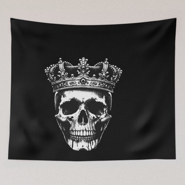 Item preview, Dark Art Skull Crown Skull King Throne Prince Vintage Grunge Tattoo designed and sold by MORSPECTIVE.