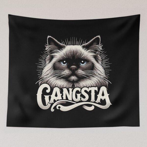 Artikelvorschau, Heilige Birma Katze Birmakatze Gangsta Geschenk entworfen und verkauft von Pineapple-Tree.