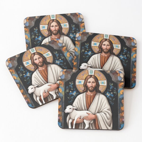 Item preview, Jesus Christ (carrying a lamb) colorized tiles 3 designed and sold by Warih.