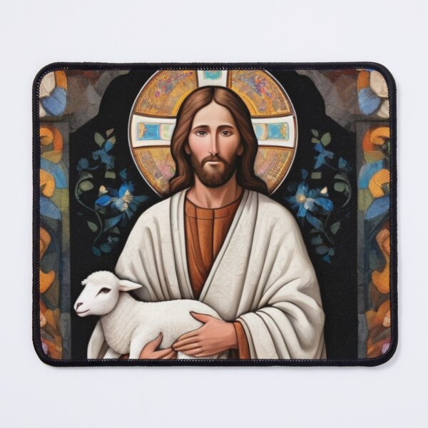 Item preview, Jesus Christ (carrying a lamb) colorized tiles 3 designed and sold by Warih.