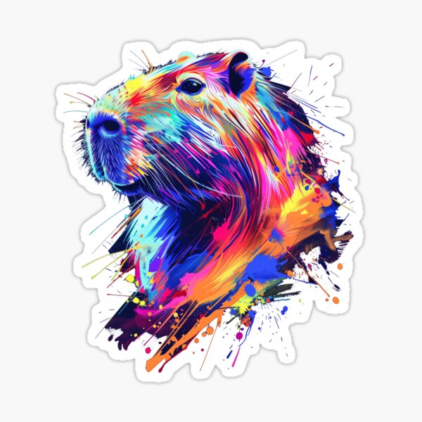 Item preview, Abstract Capybara Splash designed and sold by RafaelChereda.
