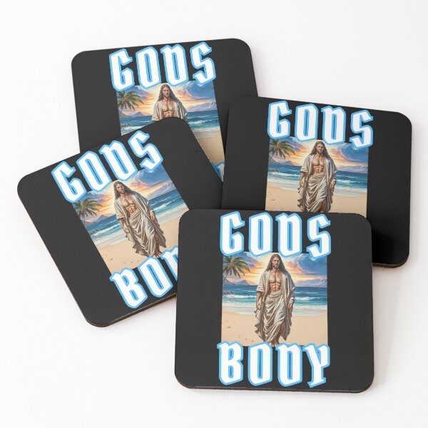 Item preview, Gods body of Jesus Christ handsome on the beach happy christian american gifts  designed and sold by thankful-loco.