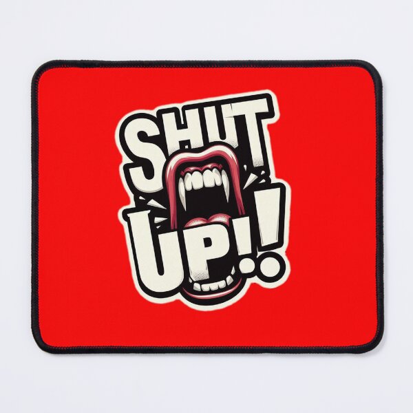 Item preview, Bold 'Shut Up!' Vector Graphic with Zippered Mouth. designed and sold by Andy-Many-Ideas.