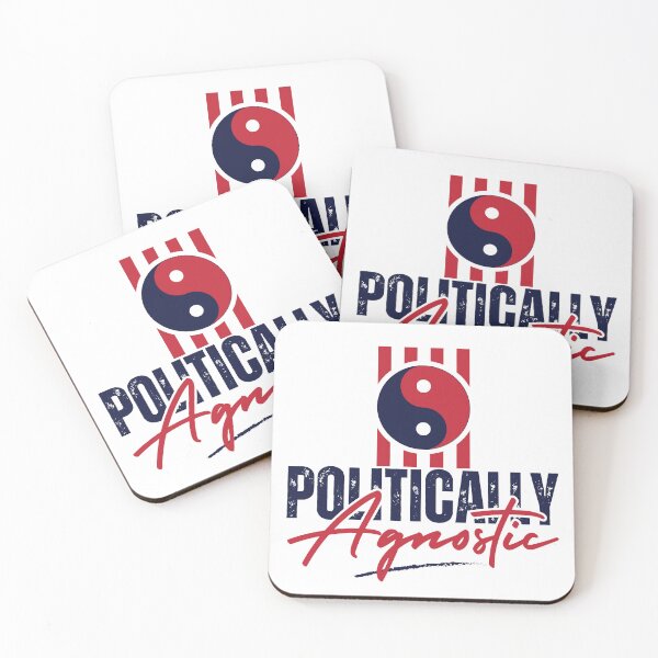 Item preview, Politically Agnostic | Yin-Yang Political Quote Shirt, White designed and sold by PixelGrafiks.
