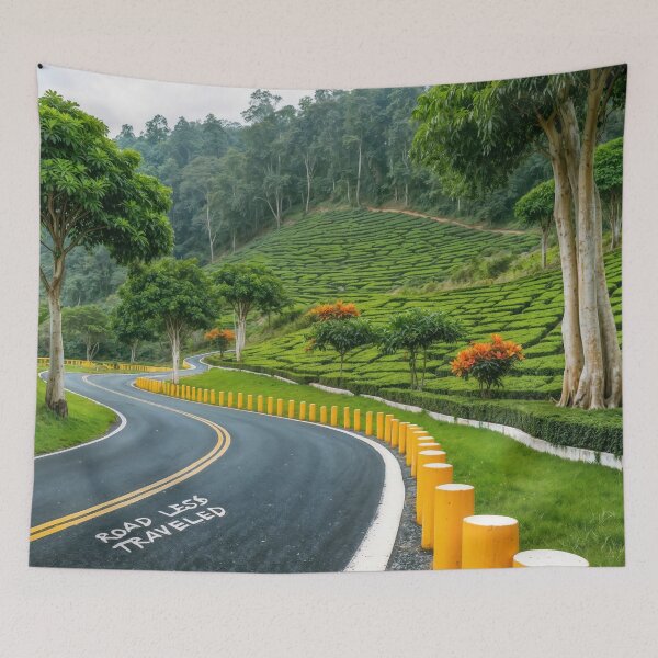 Item preview, Winding Road Through Lush Tea Plantations designed and sold by Prachodayat Artworks.
