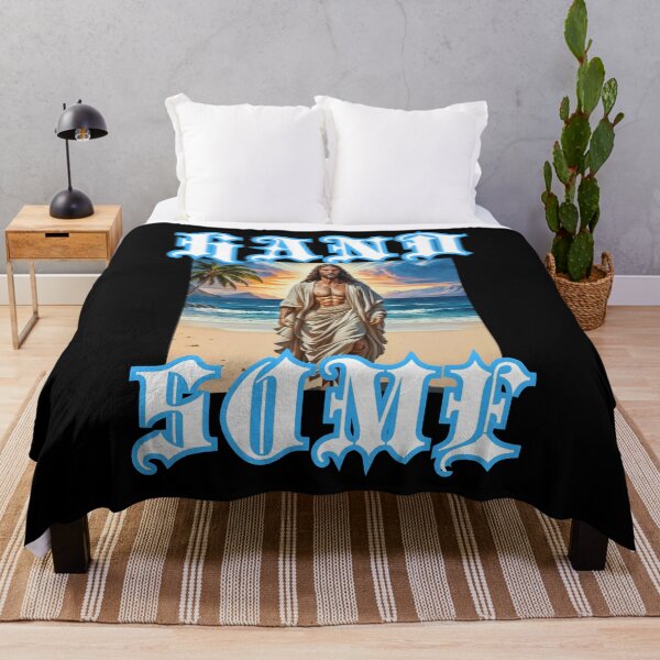 Item preview, Jesus Christ is handsome on the ocean beach happy christian summer gifts designed and sold by thankful-loco.