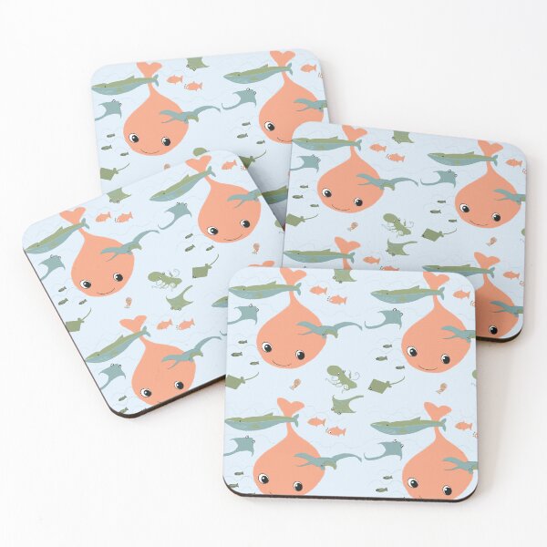 Item preview, underwater ocean theme fish whale octopus dolphin designed and sold by handmadehipsters.