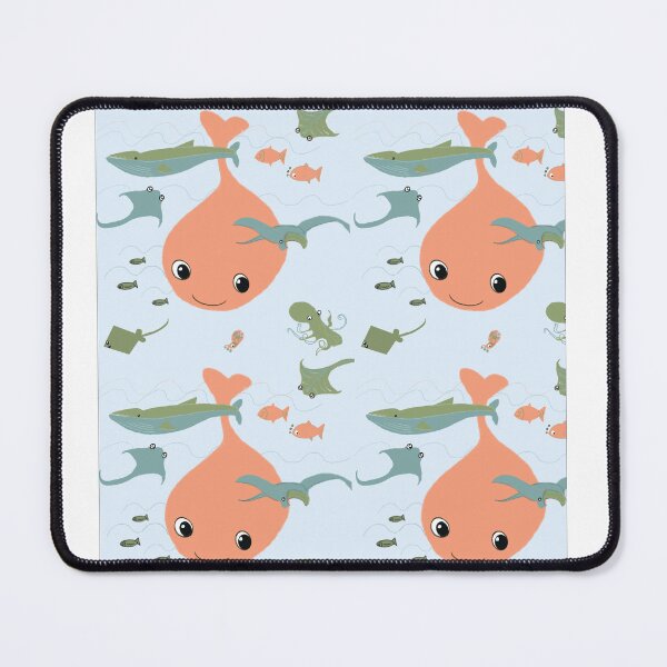 Item preview, underwater ocean theme fish whale octopus dolphin designed and sold by handmadehipsters.