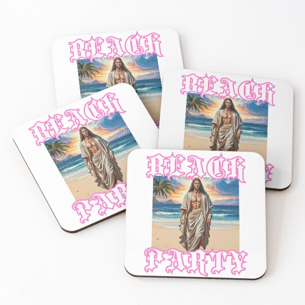 Item preview, Beach party with Jesus Christ  handsome happy christian summer gifts  designed and sold by thankful-loco.