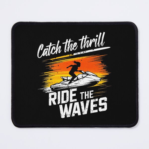 Item preview, Catch the Thrill Ride the Waves Black and Orange Sunset designed and sold by SplashTastic.