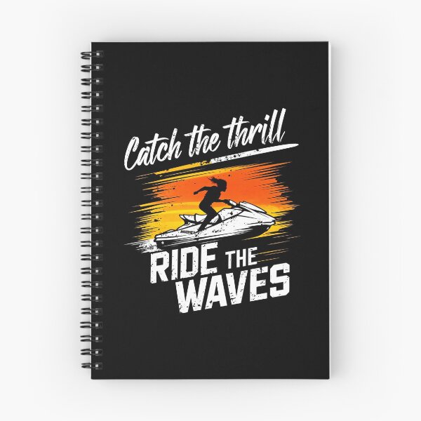 Item preview, Catch the Thrill Ride the Waves Black and Orange Sunset designed and sold by SplashTastic.