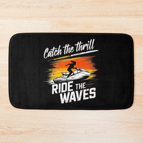 Item preview, Catch the Thrill Ride the Waves Black and Orange Sunset designed and sold by SplashTastic.