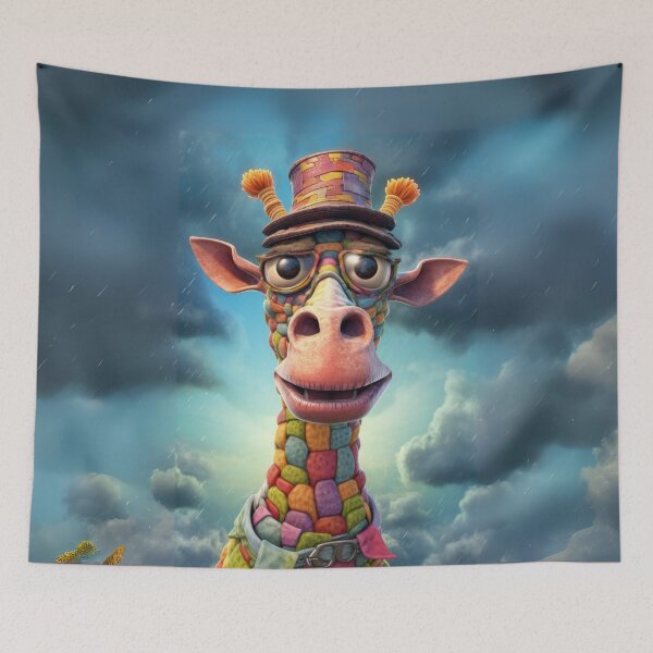 Item preview, Patchwork Giraffe in a Top Hat designed and sold by Sillytoe.
