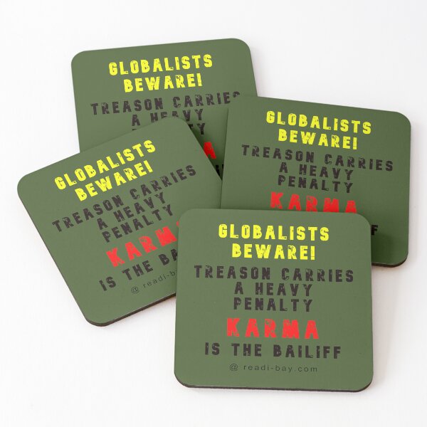 Item preview, Globalists BEWARE - Of Karma designed and sold by AlienAlmanac.