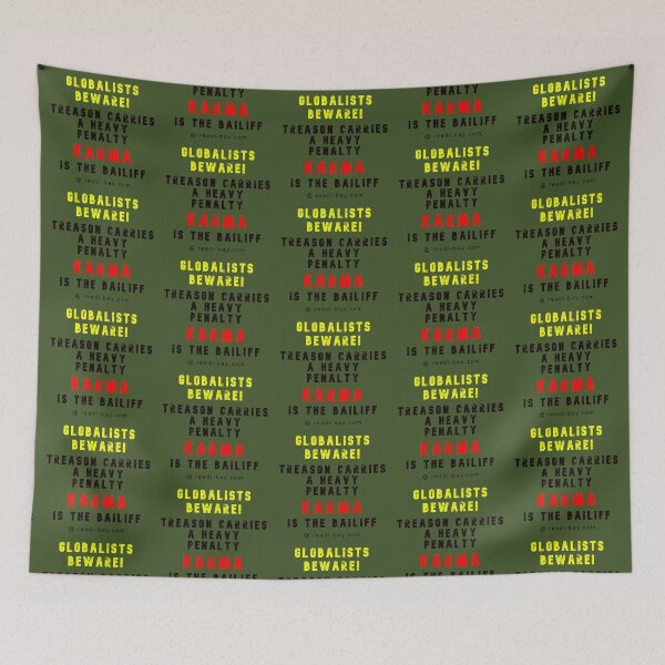 Item preview, Globalists BEWARE - Of Karma designed and sold by AlienAlmanac.