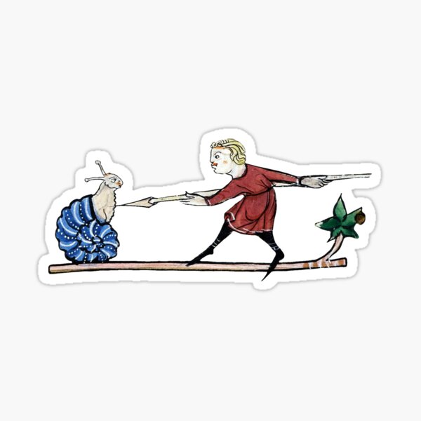 Item preview, Medieval Knight fighting snail designed and sold by elinaarbidane.