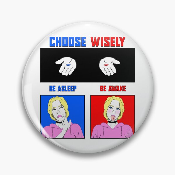 Artikelvorschau, Choose Wisely | Be Awake | Red Pill vs Blue Pill | Drizzy Meme Illustration entworfen und verkauft von ProdbyNiECO.