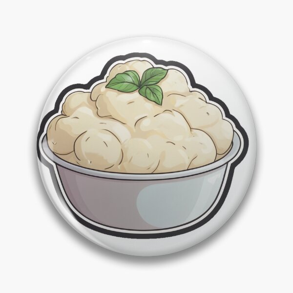 Item preview, mashed potato, potato, potato in bowl, food, food illustration, mashed potato illustration, designed and sold by zeeminimal.