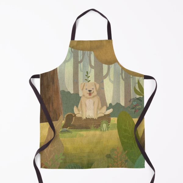 Item preview, Dog sitting on A Log with A Frog designed and sold by Criseboon.