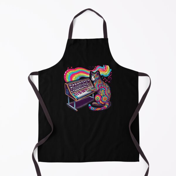 Item preview, Psychedelic Cat Synthesizer Cute and Funny Gifts Art designed and sold by BadhbhLoot.